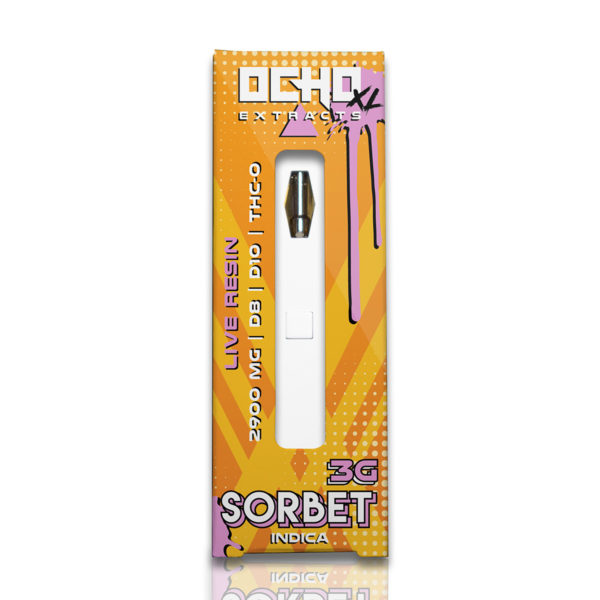Ocho Extracts Live Resin Disposable D8 D10 THC-O Disposable - Sorbet 3G