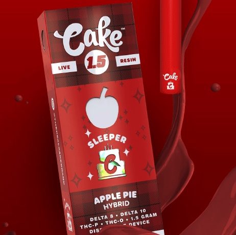 Cake Sleeper D8 D10 THC-P THC-O Live Resin Disposable Vape - Apple Pie 1.5g