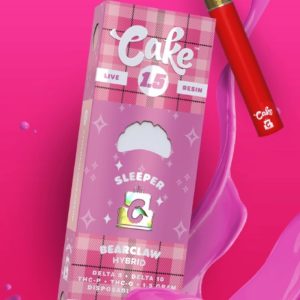 Cake Sleeper D8 D10 THC-P THC-O Live Resin Disposable Vape - Bearclaw 1.5g