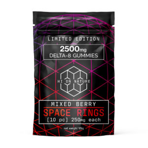 Hi On Nature Delta 8 Space Rings - Mixed Berry 2500mg 10ct