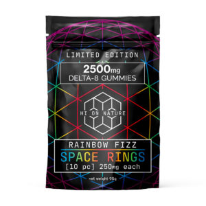 Hi On Nature Delta 8 Space Rings - Rainbow Fizz 2500mg 10ct