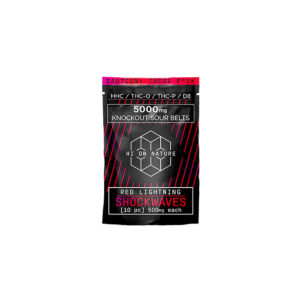 Hi On Nature Knockout Sour Belts - Red Lighting 5000mg 10ct