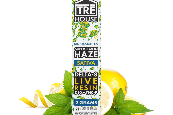 TRE House Disposable - Super Lemon Haze D8 D10 THC-P Live Resin