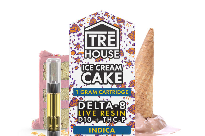 TRE House Live Resin D8 D10 THC-P Vape Cartridge - Ice Cream Cake 1G