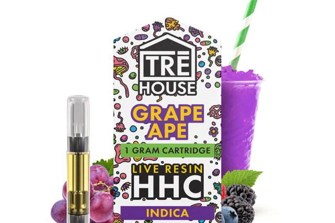 TRE House Live Resin HHC Vape Cartridge - Grape Ape 1G