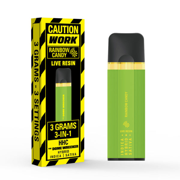 Work HHC Dome Wrecker Live Resin Disposable Vape - Rainbow Candy 3G