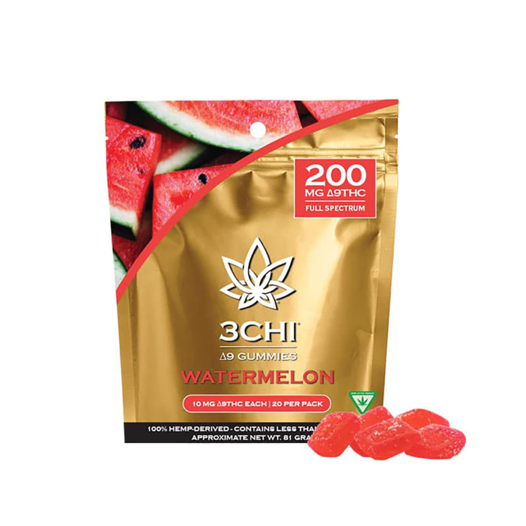 3Chi Delta 9 Gummy Watermelon 10mg 20 Count Direct Delta 8 Shop