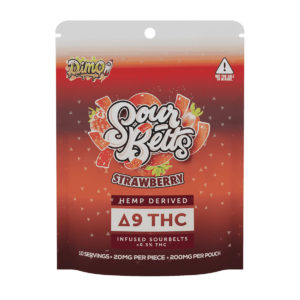 Dimo Gummy Delta 9 - Strawberry Sour Belts 200mg