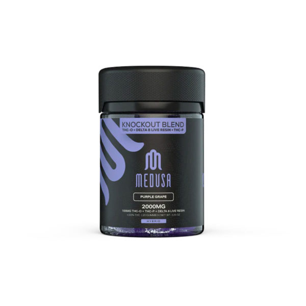 Medusa Knockout Gummies - Purple Grape Hybrid 100MG 20ct