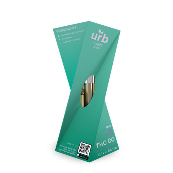 URB THC Infinity Vape Cartridges - Gas Berry 2.2ml