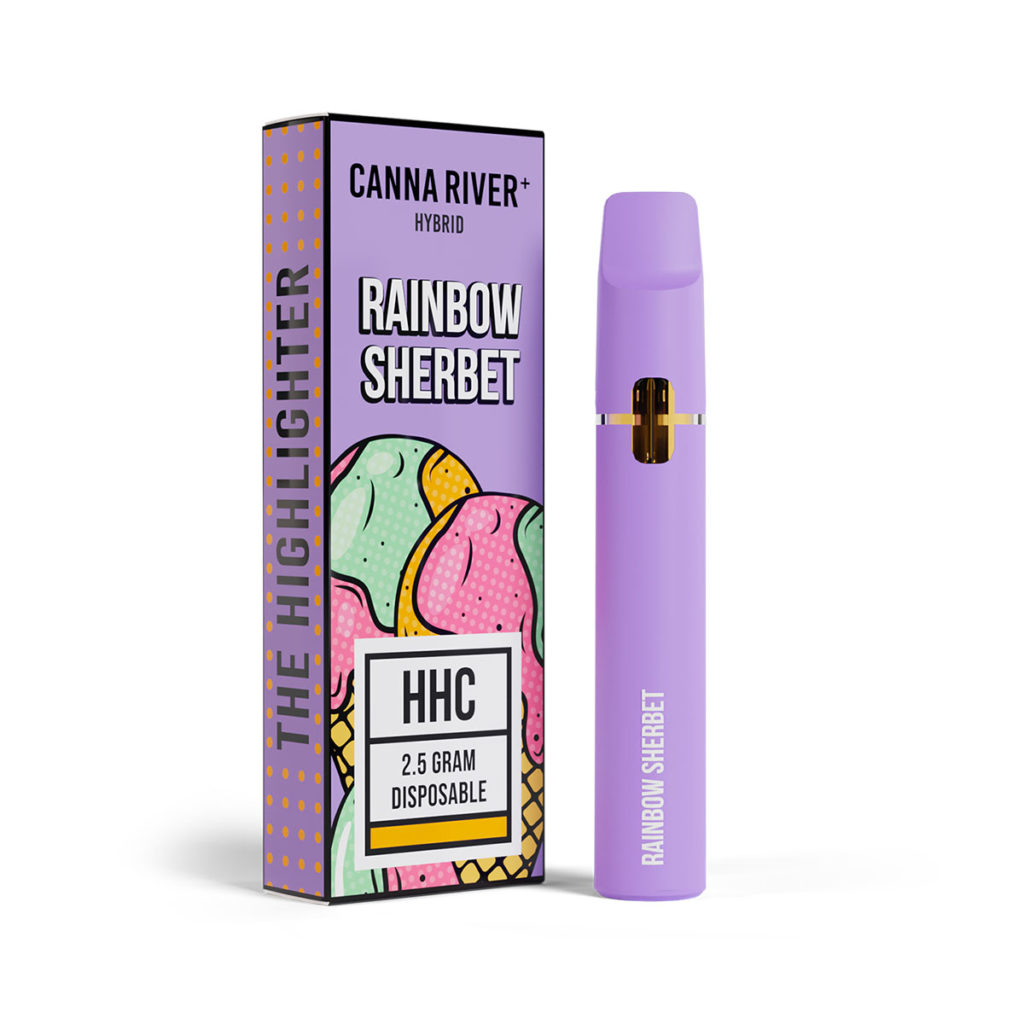 Canna River Highlighter HHC Disposable Rainbow Sherbet 2.5G Direct