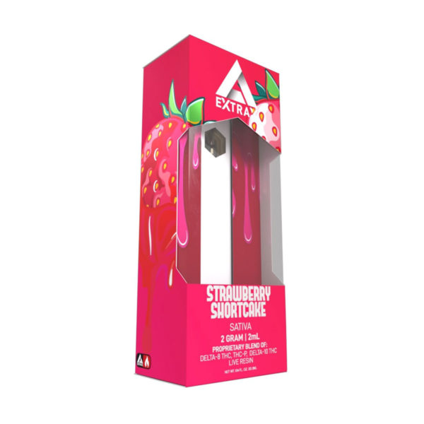 Delta Extrax Live Resin Disposable Vape - Strawberry Shortcake 2G