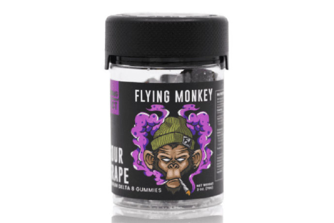 Flying Monkey Delta 8 Gummy - Sour Grape 1000mg