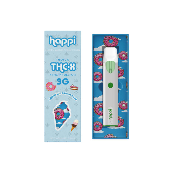 Happi THC-X + THC-P + D11 Disposable Vape - Donut Ice Cream Cake 3G