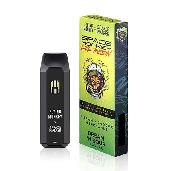 Space Monkey D8 THC-P Live Resin Disposable Vape - Dream N Sour 3G