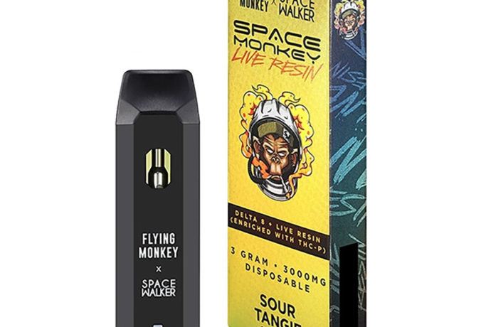 Space Monkey D8 THC-P Live Resin Disposable Vape - Sour Tangie 3G