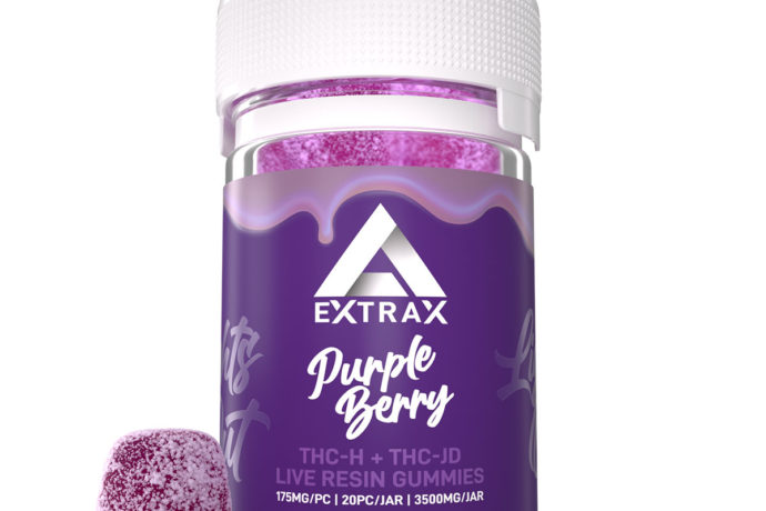 Delta Extrax THCh THCjd Lights Out Gummies - Purple Berry 175mg 20 Count