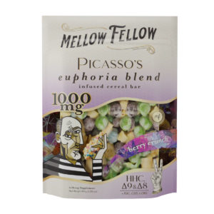 Mellow Fellow Picassos Euphoria Blend Cereal Bar - Berry Crunch 1000mg