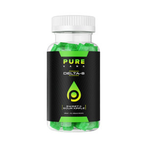 PureKana Delta 8 THC Gummies - Sweet and Sour Apple 500mg