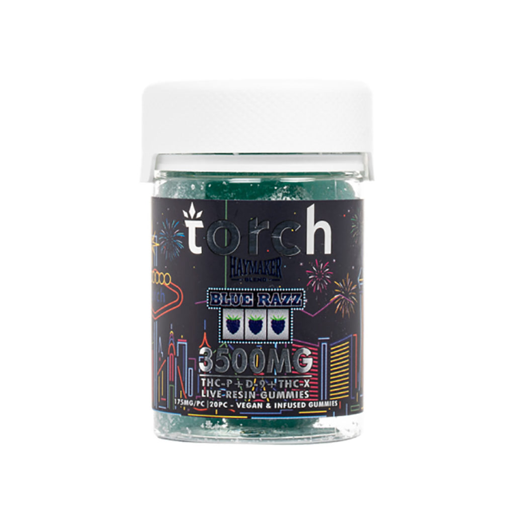 Torch Haymaker Gummy Blue Razz 3500MG Direct Delta 8 Shop