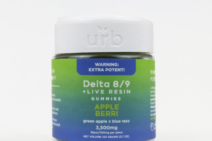 URB Delta 8 D9 Spiked Gummies - Apple Berri 3500MG
