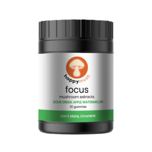 HappyMush Focus Gummies - Sour Green Apple Watermelon 20ct