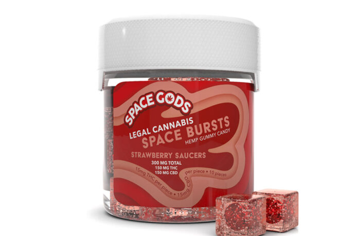 Space Gods Delta 9 Space Bursts - Strawberry Saucers 300MG