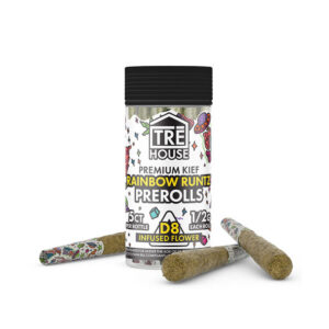 TRE House Delta 8 Premium Kief Prerolls - Rainbow Runtz 5CT