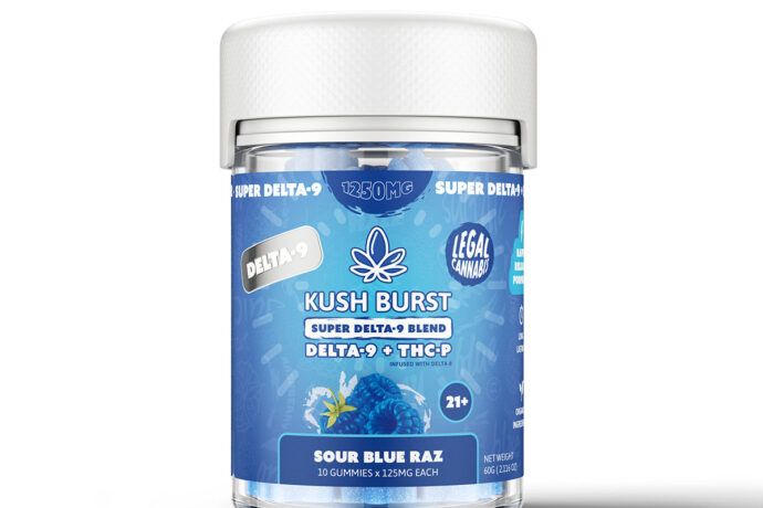 Kush Burst Super Delta 9 Blend - Sour Blue Raz 1250mg