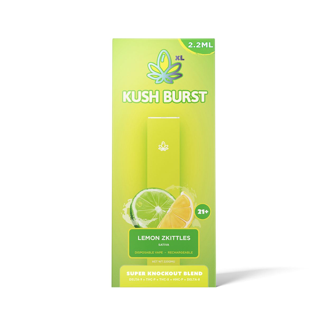 Kush Burst Super Knockout Disposable – Lemon Skittles 2.2ml
