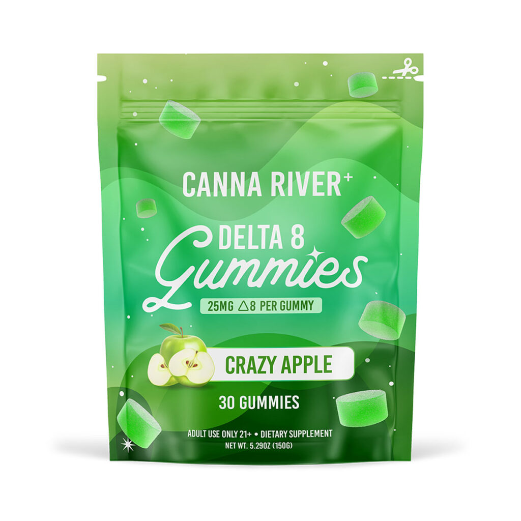 Canna River Delta 8 Gummy 30 Count Crazy Apple 25mg Direct Delta 8 Shop
