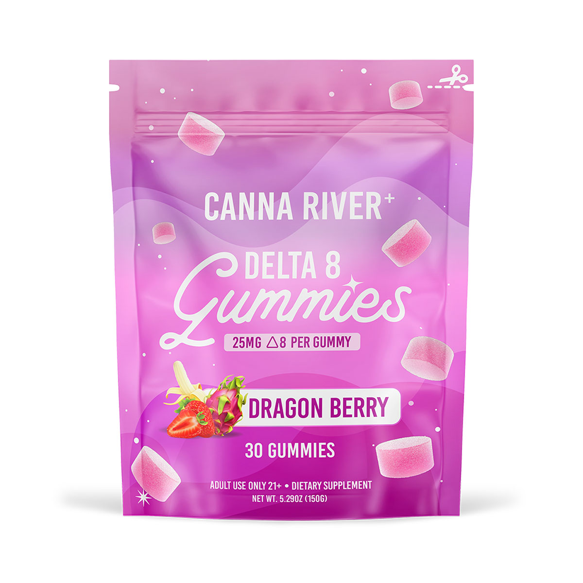 Canna River Delta 8 Gummy 30 Count Dragon Berry 25mg – Direct Delta 8 Shop