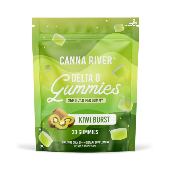 Canna River Delta 8 Gummy 30 Count Kiwi Burst 25mg