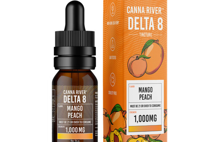 Canna River Delta 8 Tincture Mango Peach 1000 mg