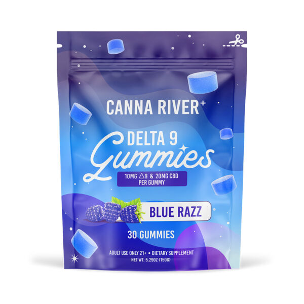 Canna River Delta 9 Gummy 30 Count Blue Razz 10mg