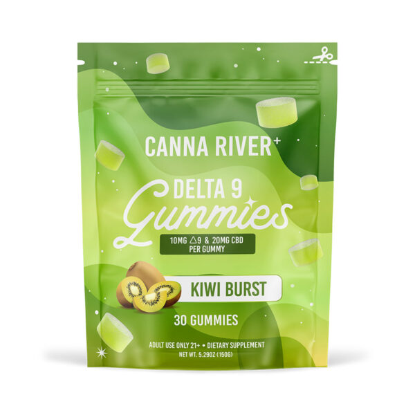 Canna River Delta 9 Gummy 30 Count Kiwi Burst 10mg