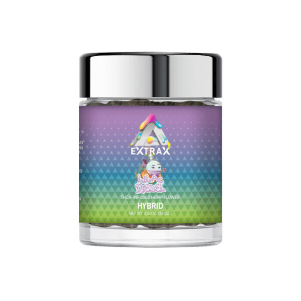 Delta Extrax THCa 3.5G Hemp Flower Adios Blend - Lilac Diesel