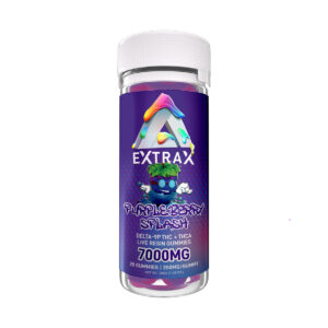 Delta Extrax THCa Gummies Adios Blend Purple Berry Splash 7000mg