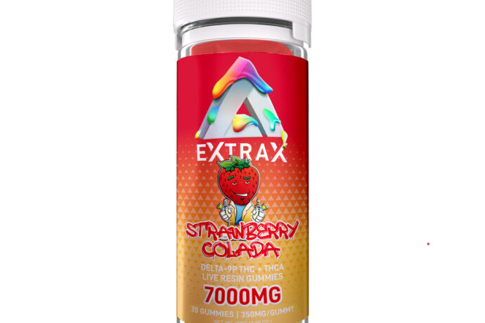 Delta Extrax THCa Gummies Adios Blend Strawberry Calada 7000mg