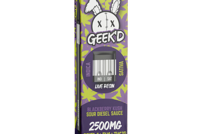 GEEKD EXTRACTS - BLACKBERRY KUSH SOUR DIESEL SAUCE - DELTA 8 PHC THC-JD - LIVE RESIN DISPOSABLE