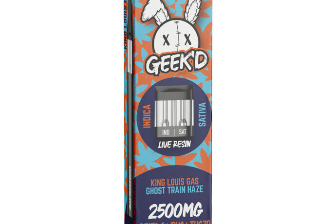 GEEKD EXTRACTS - KING LOUIS GAS GHOST TRAIN HAZE - DELTA 8 PHC THC-JD - LIVE RESIN DISPOSABLE