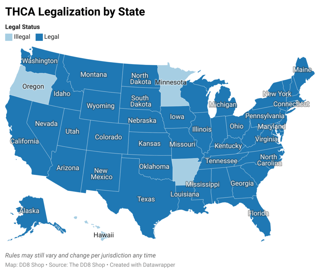 THCA Legalization by State
