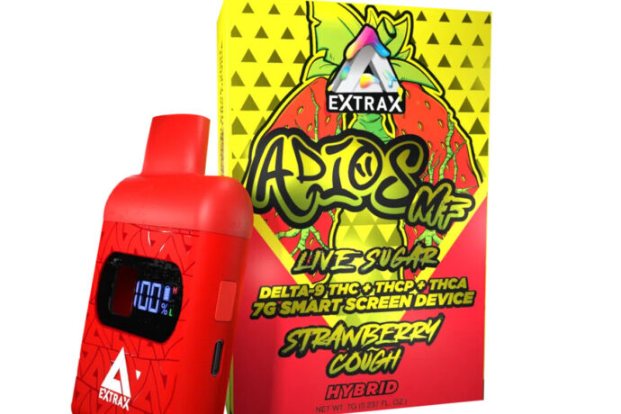 Extrax Adios MF THCa Live Sugar 7G Disposable - Strawberry Cough
