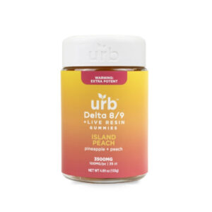URB Delta 8/Delta 9 Spiked Gummies - Island Peach 3500MG