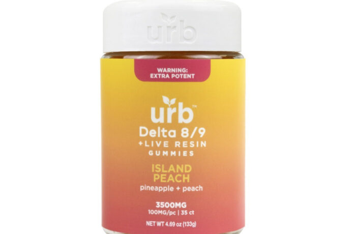 URB Delta 8/Delta 9 Spiked Gummies - Island Peach 3500MG