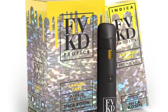 FVKD Exotics THCa Rosin Disposable 3_5G Hybrid - La Kush Cake