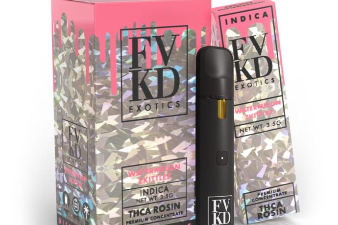 FVKD Exotics THCa Rosin Disposable 3.5G Indica - Watermelon Zkittlez
