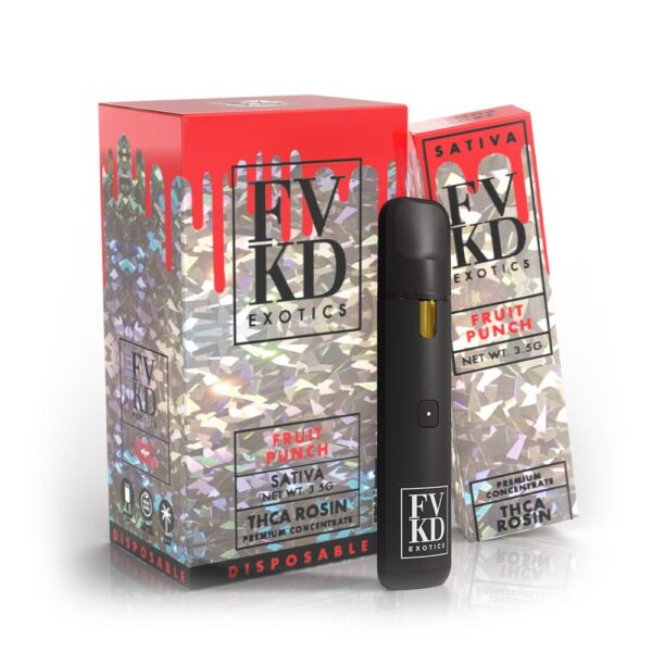 FVKD Exotics THCa Rosin Disposable 3.5G Sativa - Fruit Punch